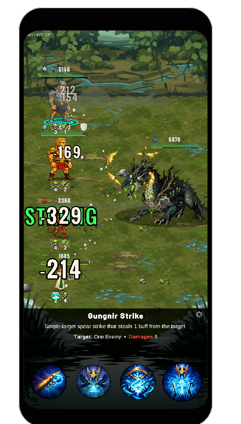 Pantheon Frontlines gameplay — 4v4 mythic battle in progress